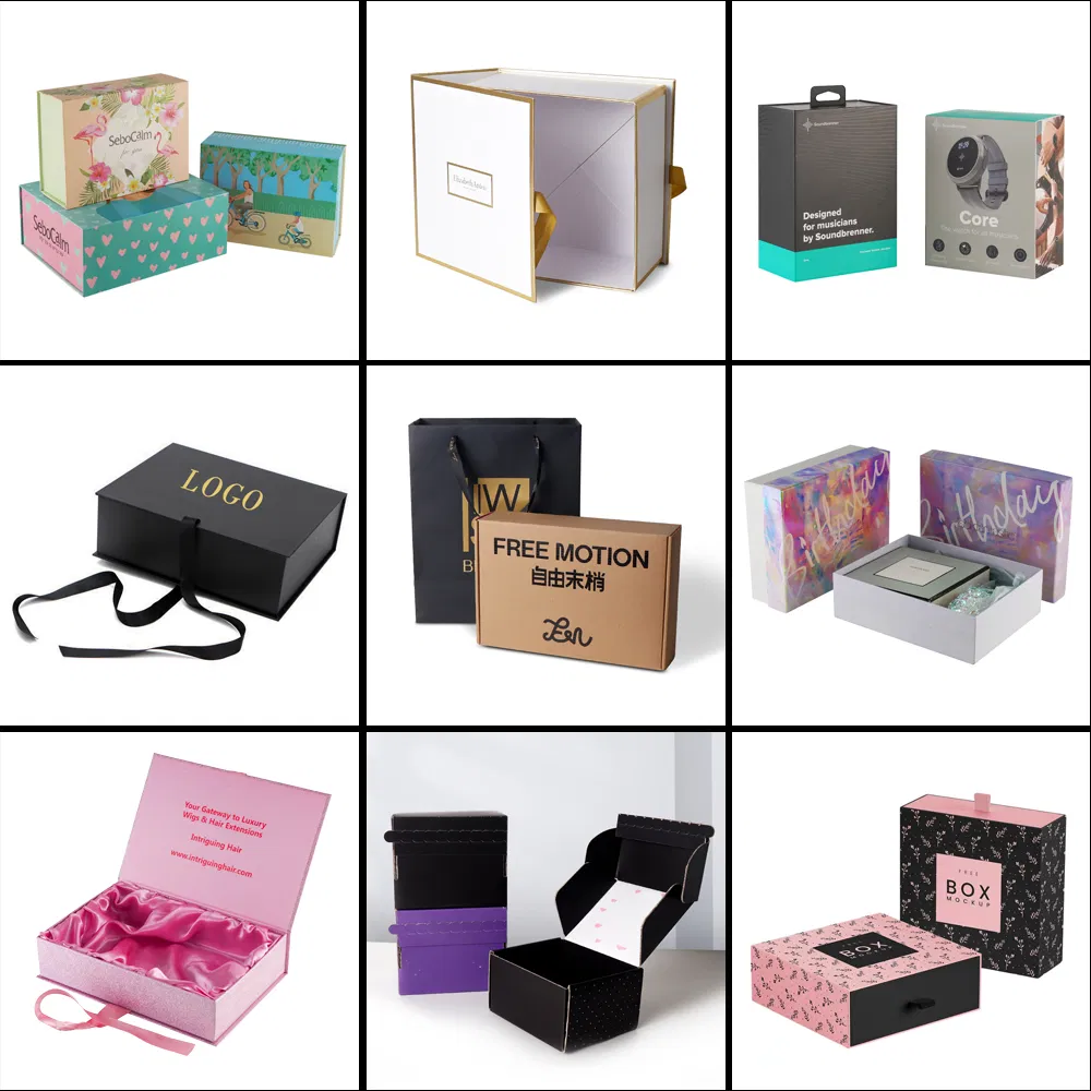 Caixa Magnética de Luxo Personalizada para Paleta de Maquiagem de Sombras com Pincéis Coleção de Beleza Embalagem Caixa Cosmética