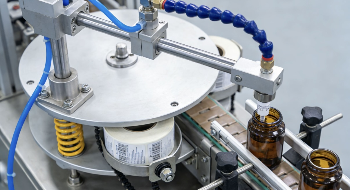 Aplicador de Etiquetas de Metal Prateado Confiável para Projetos de Rotulagem Térmica