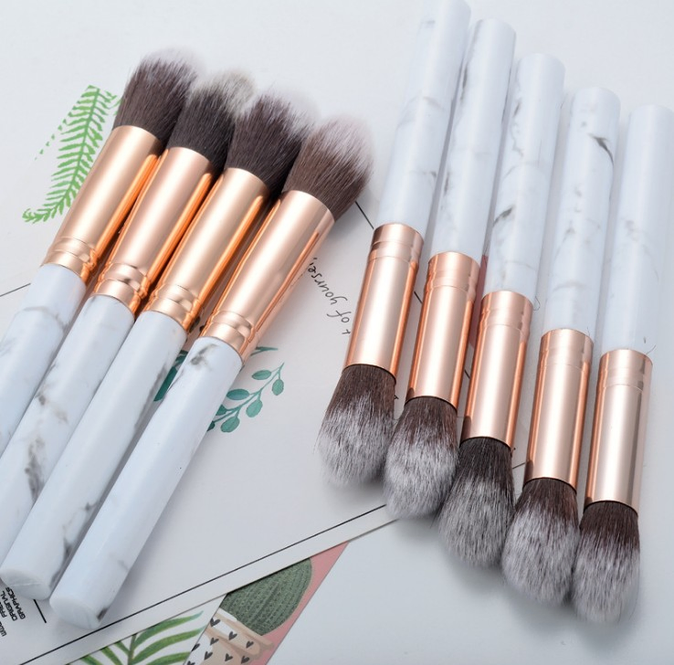 Pincel de Maquiagem de Alta Qualidade com Marmoreio, Estilo Simples, Ferramenta de Maquiagem Profissional