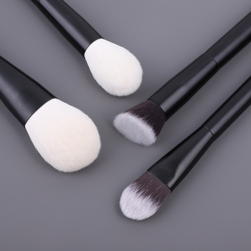 2022 Conjunto de Pincéis de Maquiagem de Madeira de Luxo de Alta Qualidade com Cabelo Natural 18PCS Pincéis de Maquiagem Veganos de Cabelo de Cabra com Logo Personalizado