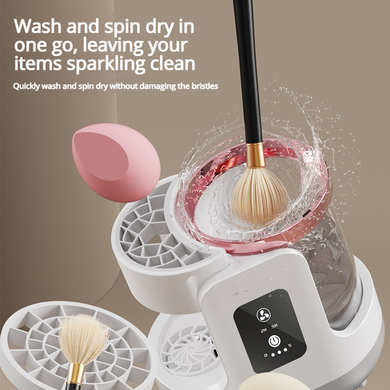 New Professional 3 In 1 Electric Makeup Brush Cleaner With UV And USB Charging For All Sizes Home Use