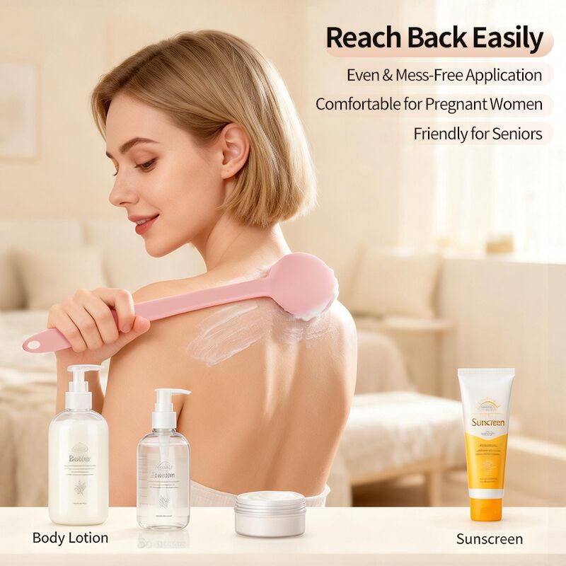 Latest Personal Care Item Body Lotion Applicator Sunscreen Applicator Silicone Long Handle Back Applicator No Mess Hands Free