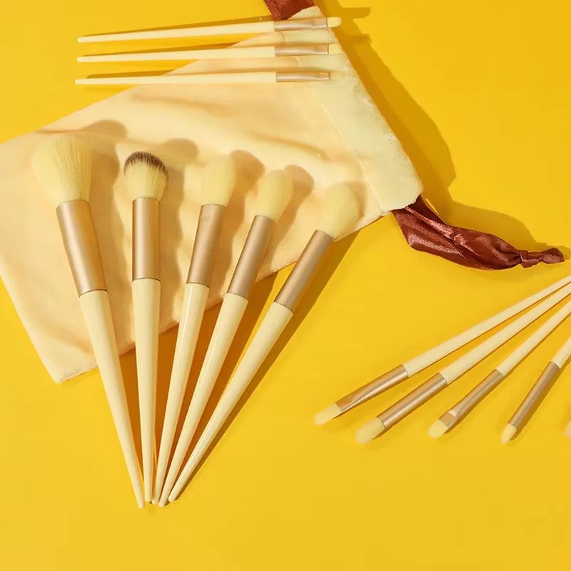 13pcs Green Cosmetic Brushes