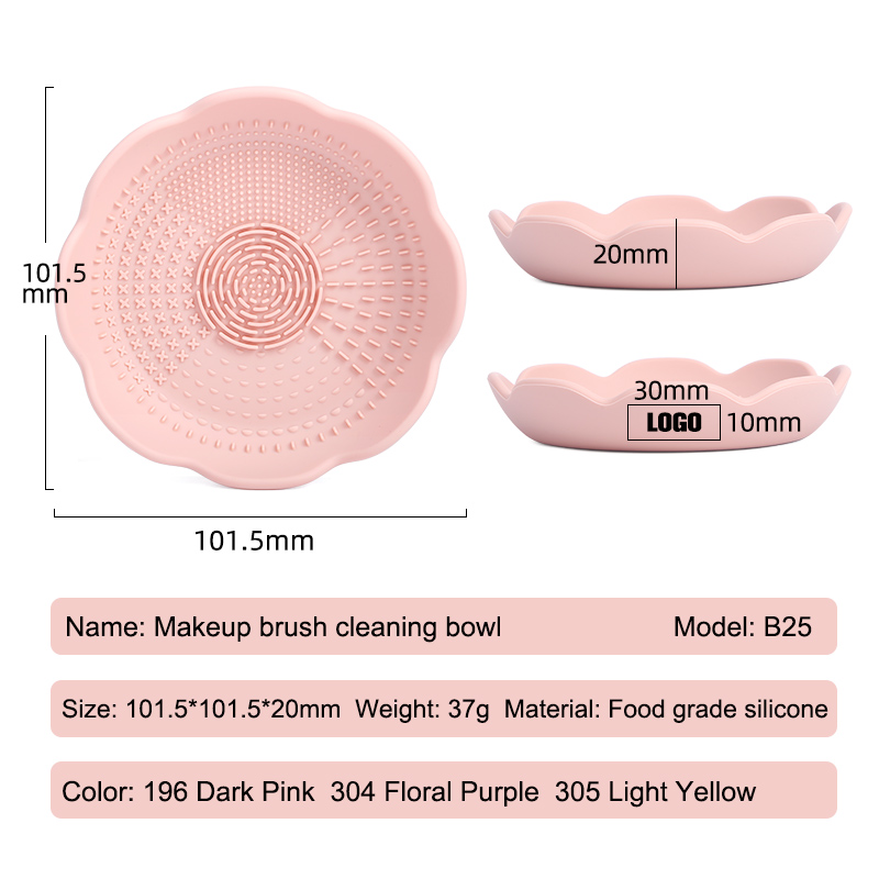 Portable Foldable Silicone Flower Makeup Brush Cleaner Pad Mat Bowl Makeup Brush Cleaners