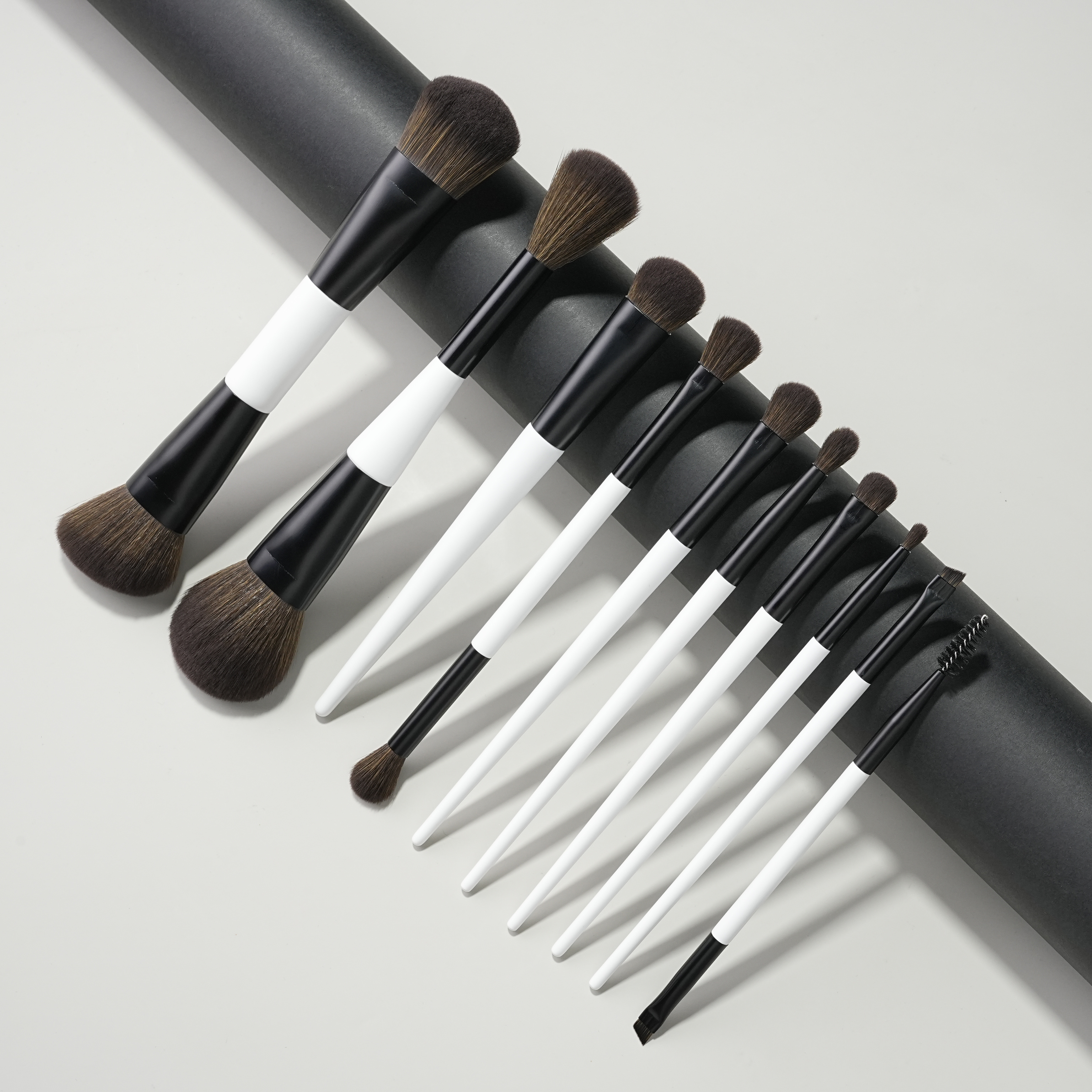 New Custom Professional Double Ended Makeup Brushes Vegan Synthetic Contour Powder Concealer Blush Brush Luxury Makeup Brush Set
