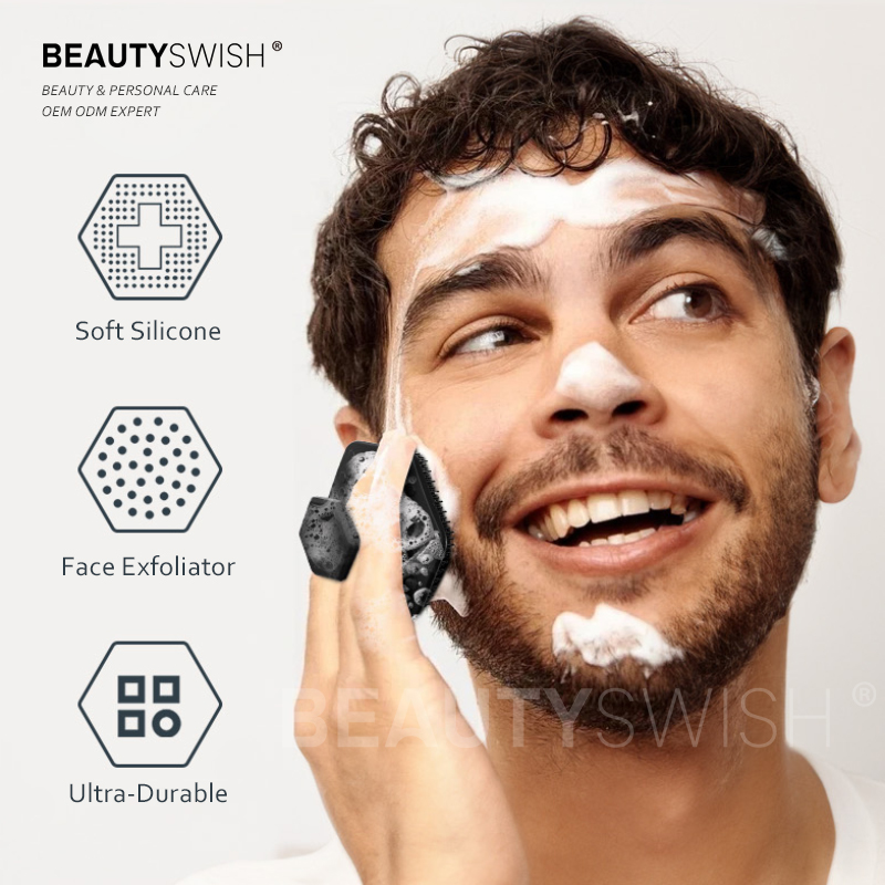Silicone Face Scrubber Set No-Slip Grip Face Brush With Exfoliator For Deep Facial Cleansing All-Gender Bathroom Soap Usage