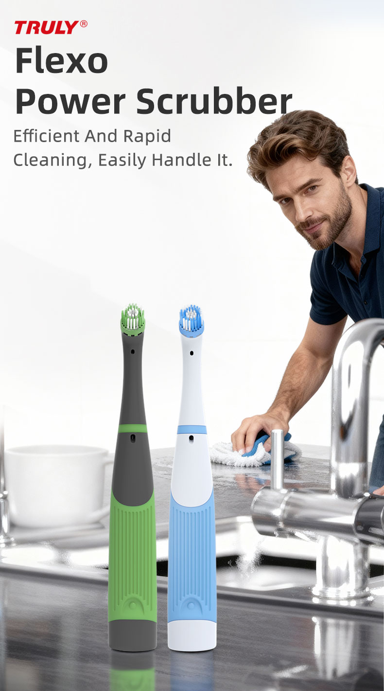 TRULY Electric Cleaning Brush Kitchen and Bathroom Multi Functional Cleaner Electric Shoe Cleaning Brush Handheld Cleaning Brush