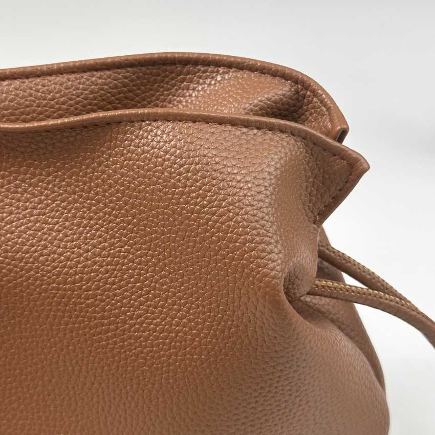 Fashion Designer Travel Toiletry Accessories Pouch Bag Leather Small Makeup Beauty Drawstring Pouch Custom Logo