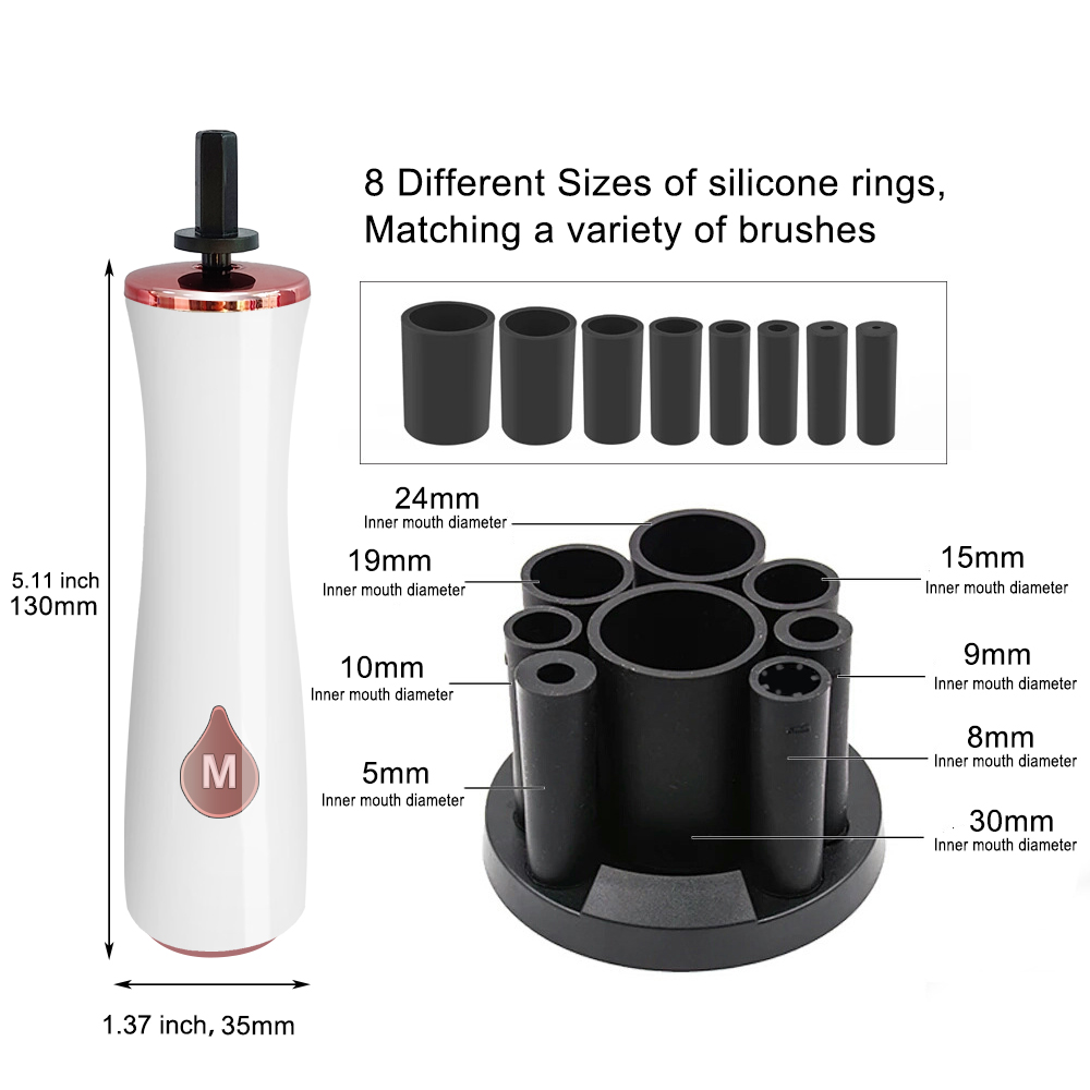 NEW DESIGN Electric Makeup Brush Cleaner Automatic Silicone Brush Cleaning Washing Portable Cosmetic Brush Cleaner Machine