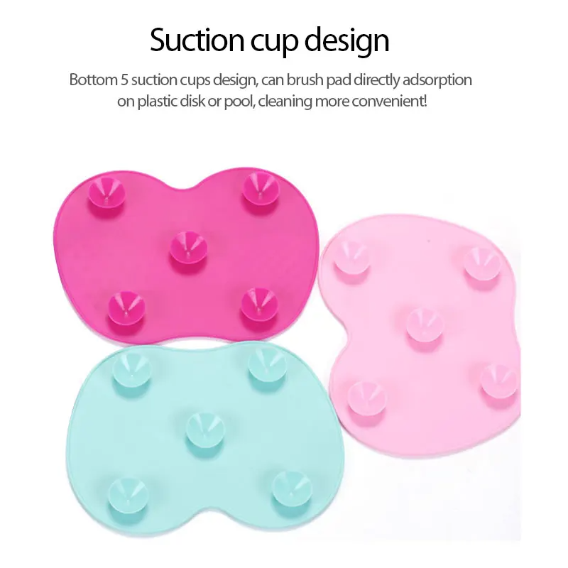 Silicone Brush Cleaner Cosmetic Make Up Washing Brush Gel Cleaning Mat Foundation Makeup Brush Cleaner Pad Board