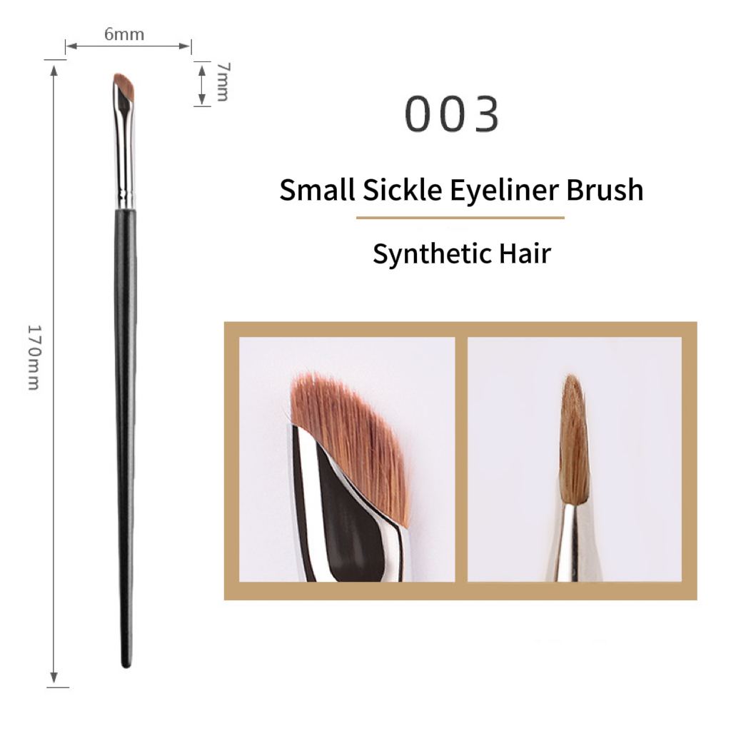 Natrual Hair Sickle Nose Shadow Brush Wool Slant Head Sickle Makeup Brush Animal Hair Eyeliner Brush