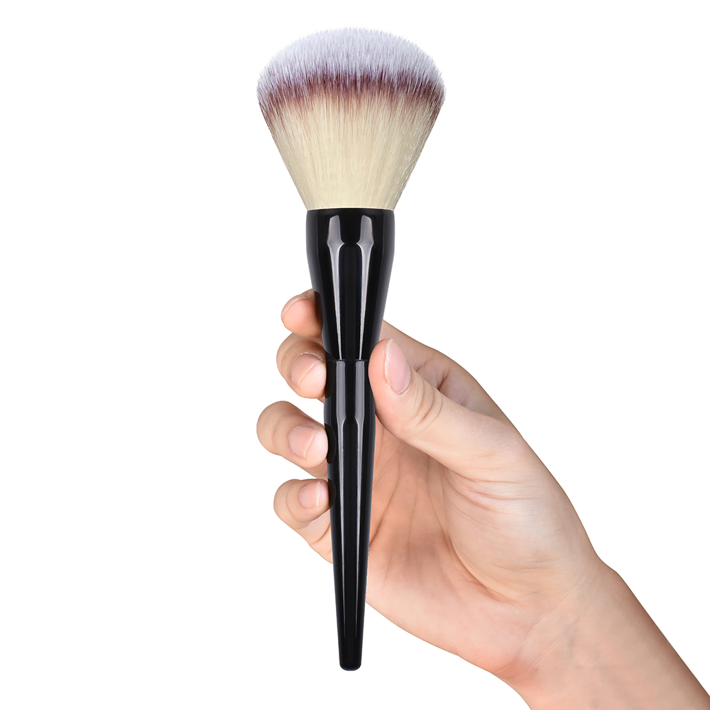 DailyQueen High Quality Luxury Large Powder Brush Super Big Black Handle Makeup Brush Private Label Crystal Makeup Brush Set