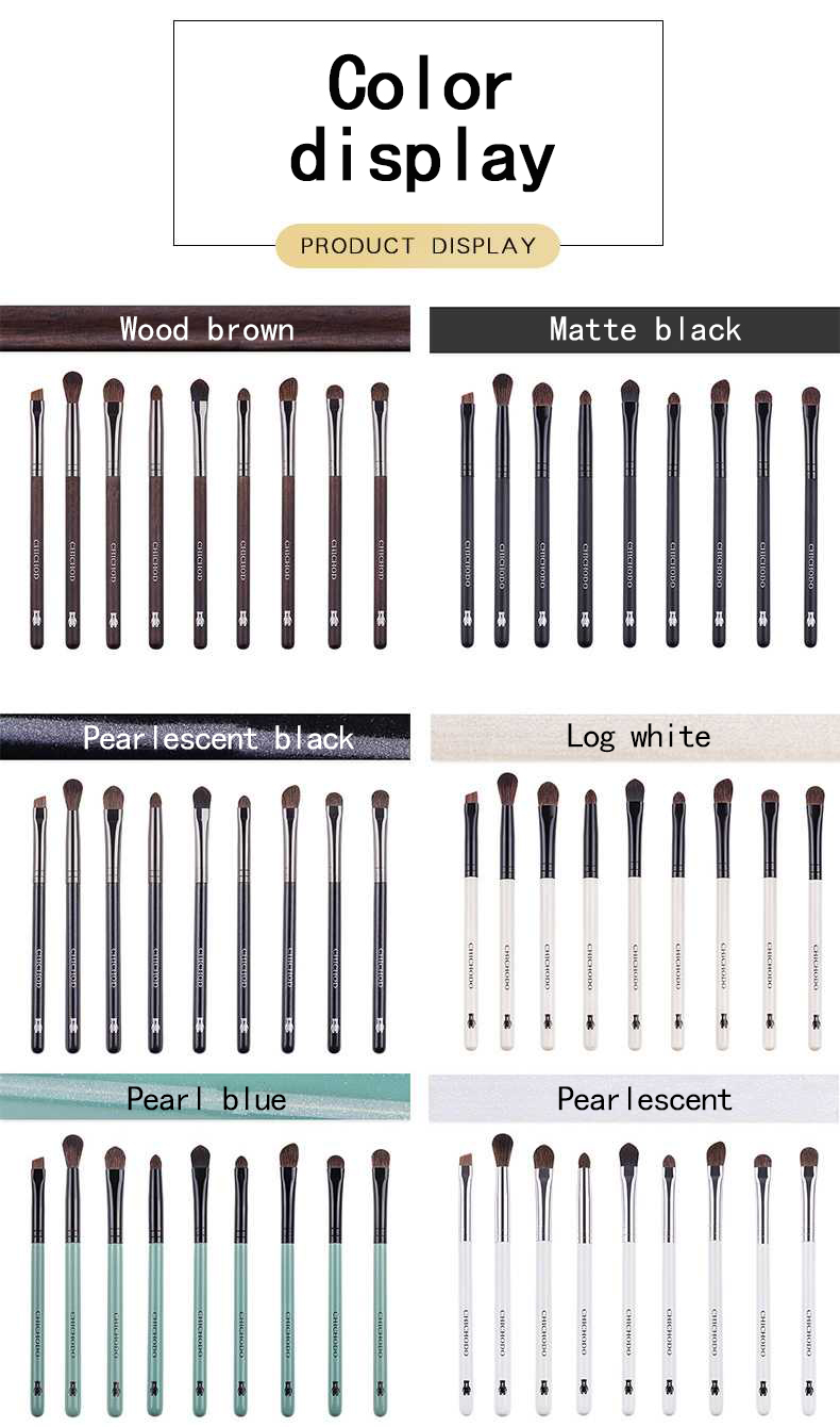 Private Label Eyeshadow Brush Set Eye Shadow Eyebrow Comb Eyelash Brushes with Eye Shadow Tube