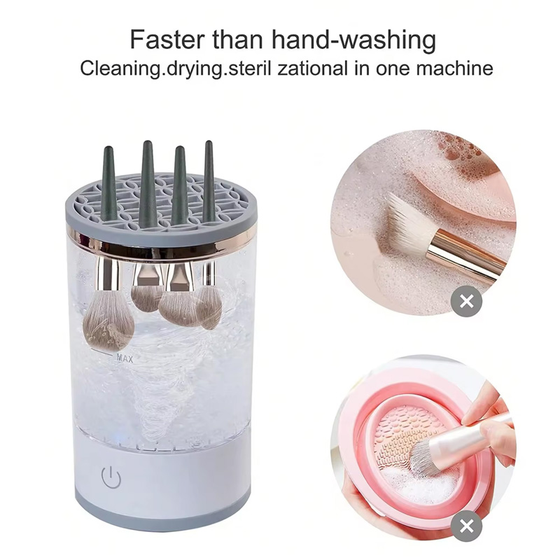 Rechargeable Portable Automatic Cosmetic Brushes Cleaner Spinner Washing Machine Dryer Electric Makeup Brush Cleaner Machine