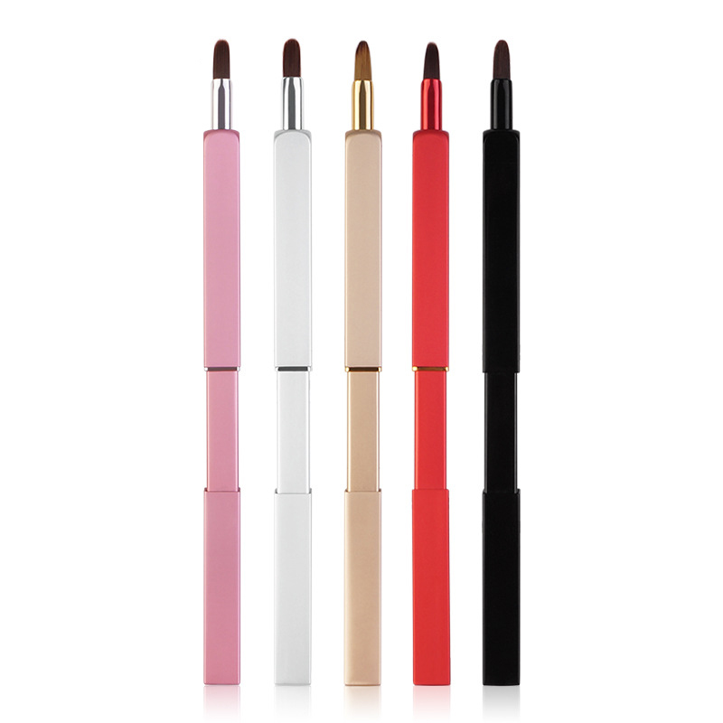 Multicolor Retractable Cosmetic Lip Makeup Brush Tool Applicators Lip Single Brush Private Logo