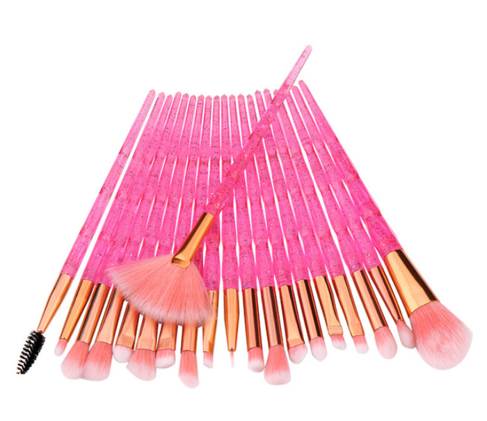 20 Pcs Professional Makeup Brushes Set Foundation Concealer Eyeshadow Brushes Portable Cosmetic Tools Mermaid Brushes