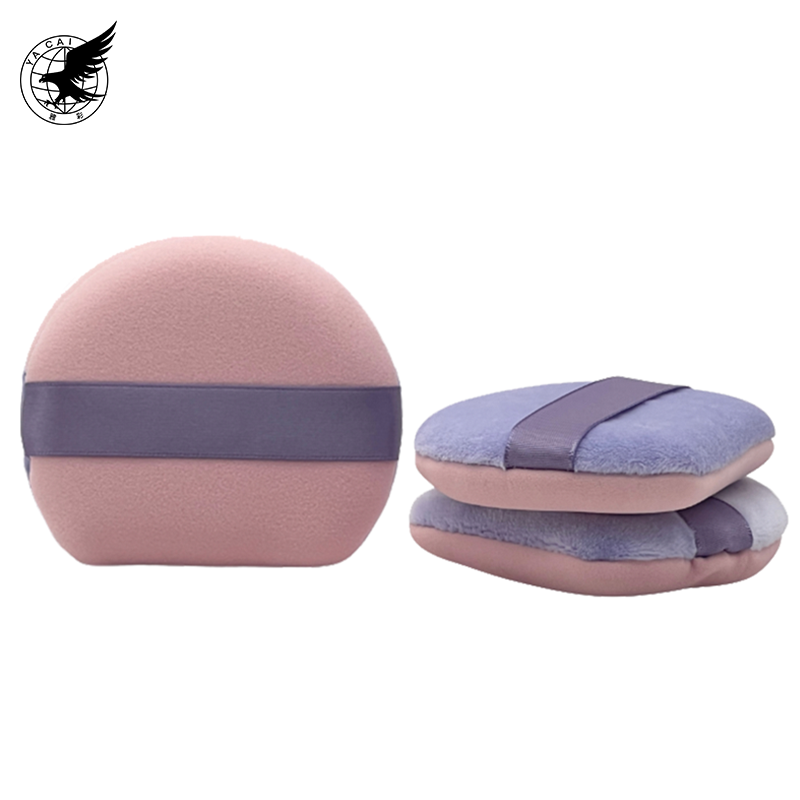 Good Quality Super Soft Crystal Velvet Powder Puff Double Side Use Loose and Press Powder Puff