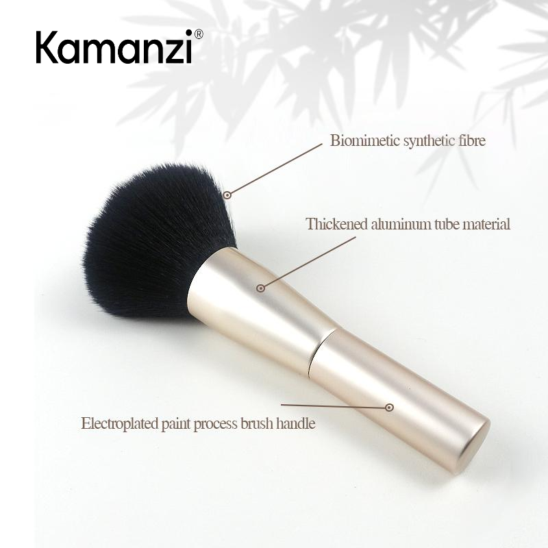 Professional Single Synthetic Fibre Foundation Powder Brush with Wood Handle Cosmetology Makeup Brush for Face