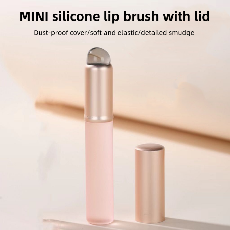 Professional Luxury New Silicone Makeup Lip Brush Lip Gloss Lip Mask Lipstick Concealer Applicator Makeup Brush With Cap