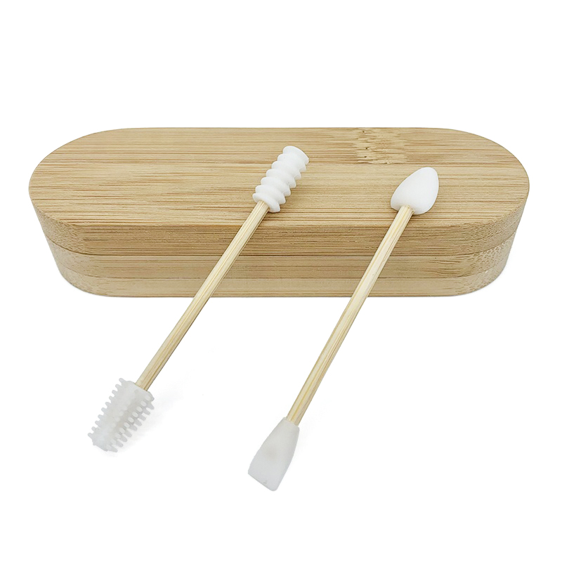 Factory Custom High Quality Eco Friendly Double-Sided Silicone Swabs Multifunction Makeup Removal Qtips