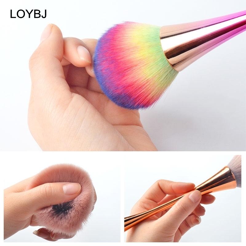 Hot Sale Large Size Loose Powder Brush Nail Art Dust Brush UV Gel Manicure Cleaning Face Blusher Beauty Makeup Brushes Wholesale