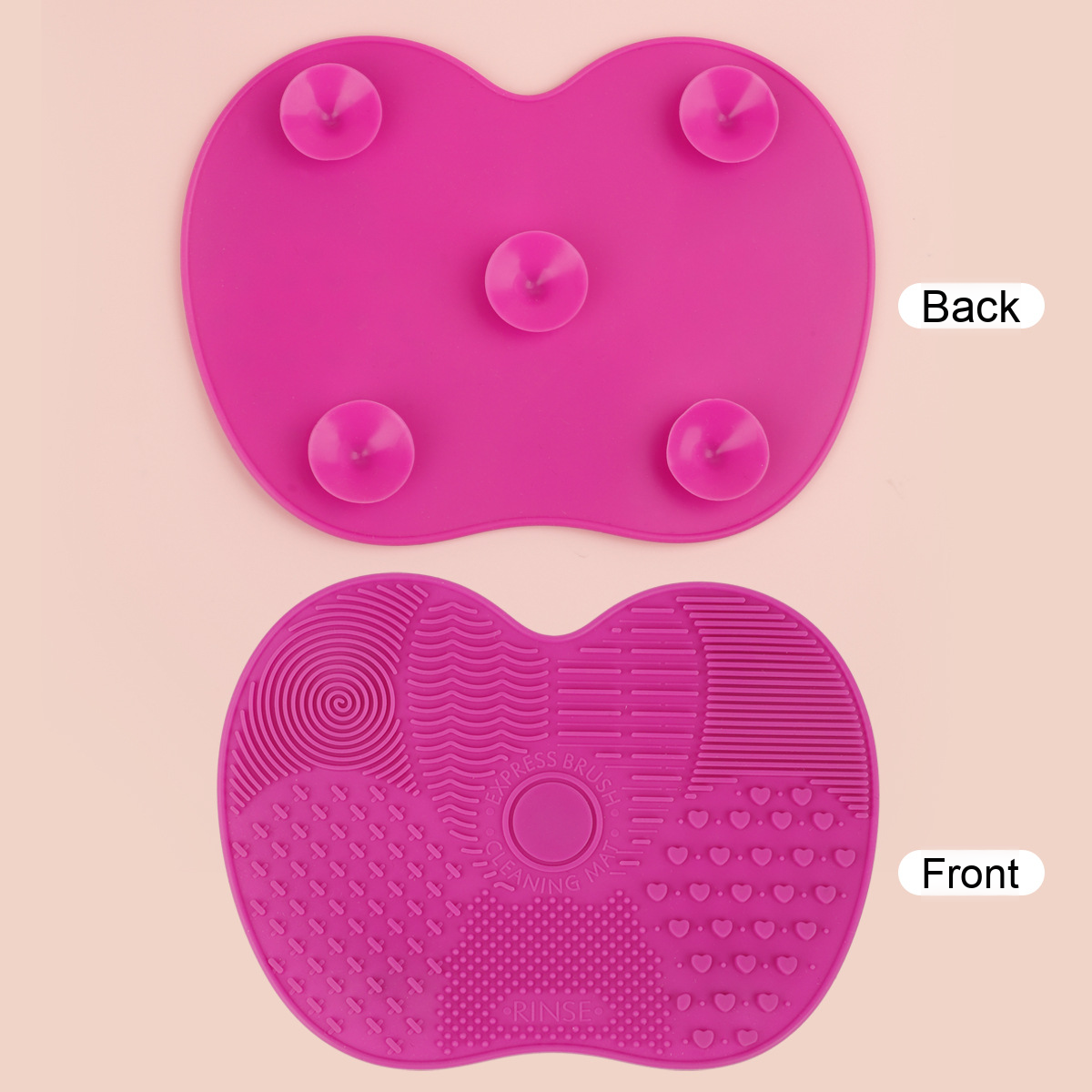 Small New Silicone Scrubbing Mat Suction Cup Cleaning Pad Beauty Tool Makeup Brush Cleaner 15.5x11.5cm Home Use Multiple Colors