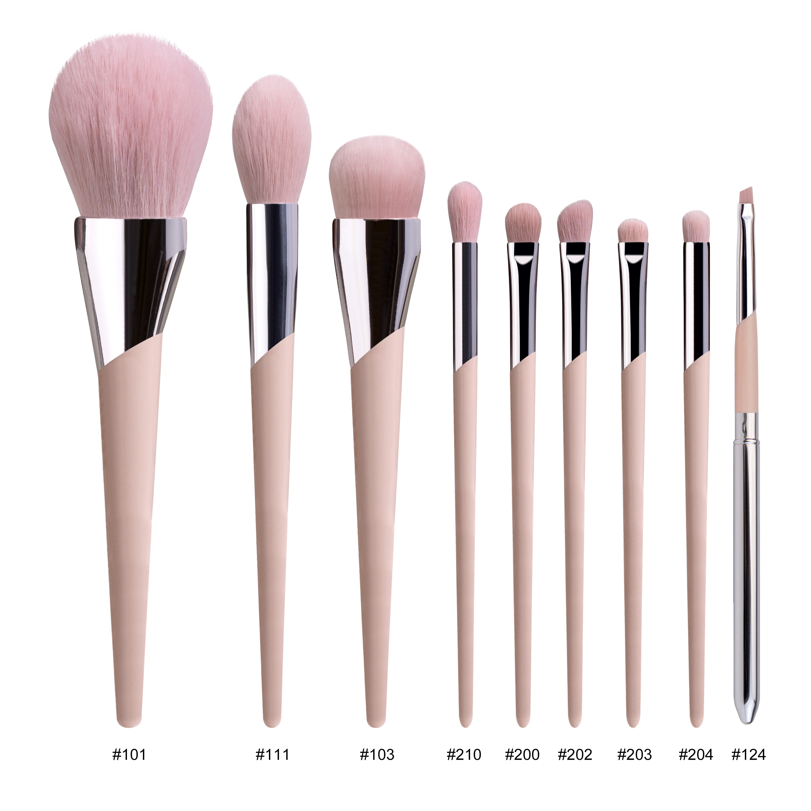 DailyQueen &amp; for Fenty Luxury Pink Blending Eyeshadow Brush Set Professional Makeup Cosmetic with Private Label Used Brush