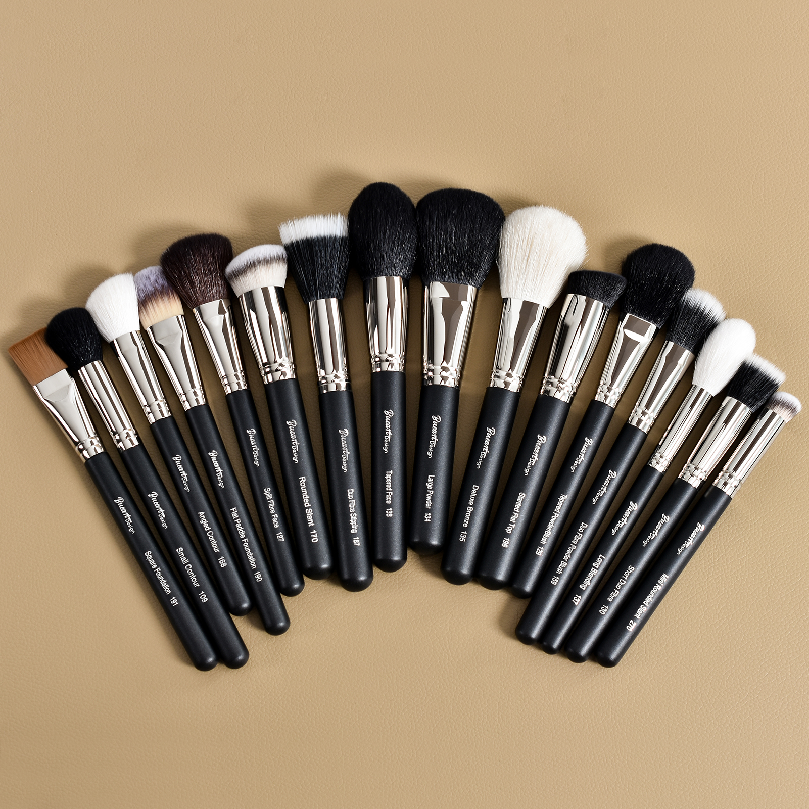 Daily Queen &amp; M-A-C 42pcs Sepr Series Black Animal Goat Hair Professional Powder Foundation Eyeshadow Makeup Brush Set