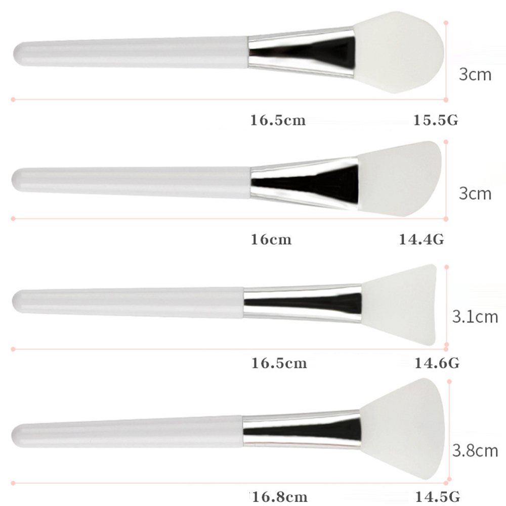 Wholesale Custom Logo Single Pack White DIY Mini Face Clay Silicone Mask Brush Private Label Makeup Tools
