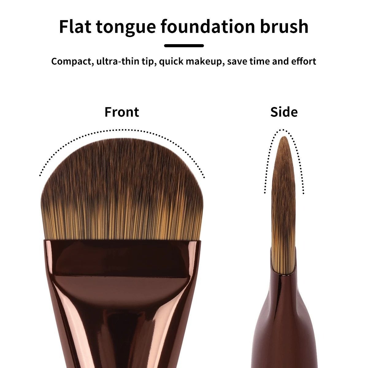 Professional Vegan Synthetic Foundation Brush Skin-friendly Soft Texture Contour Makeup Brushes Professional Cosmetics Tools