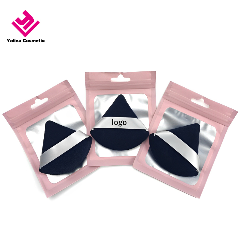 YALINA Colorful Makeup Tool Soft Pure Cotton Body Face Pink Black White Triangle Cosmetics Washable Powder Puff
