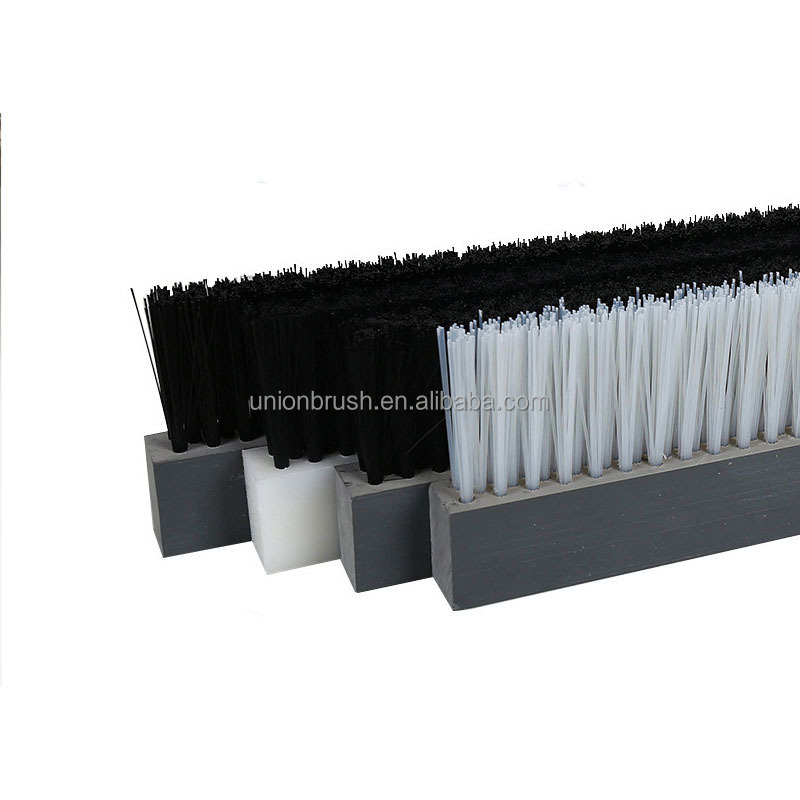 Customized Plate Strip Brushes PP/PVC/nylon Base Panel Nylon Bristle Tufted Lath Brushes For Cleaning