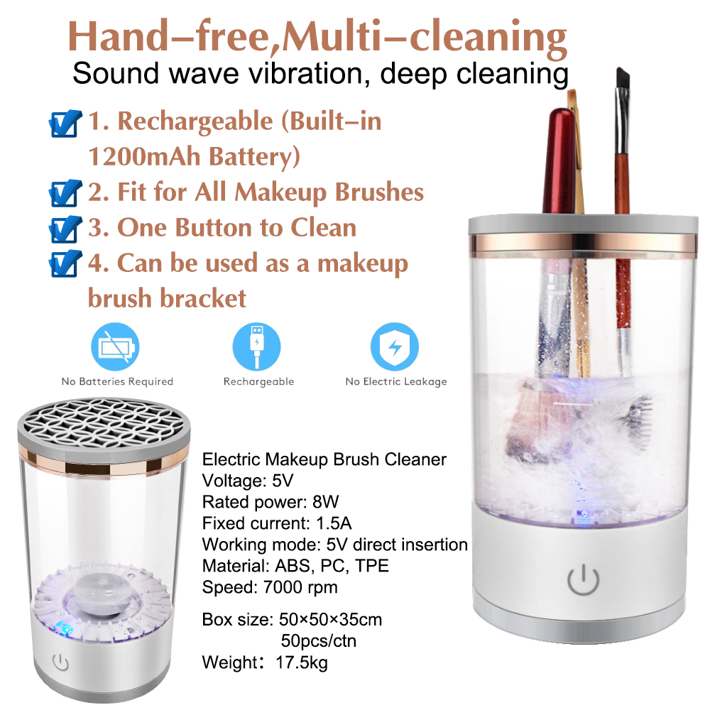 makeup brush cleaner size