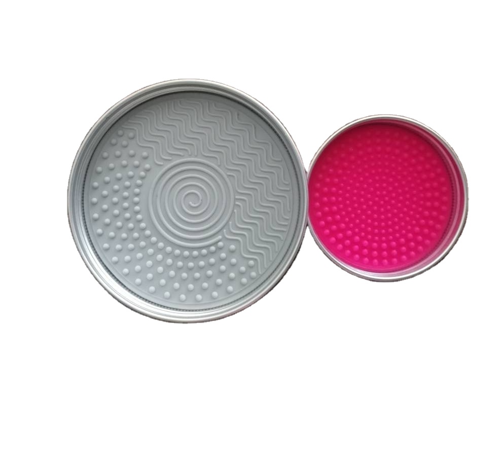 Cangli Beauty Round Makeup Brush Cleaner Pad Cosmetic Brush Cleaning Mat Portable Washing Tool