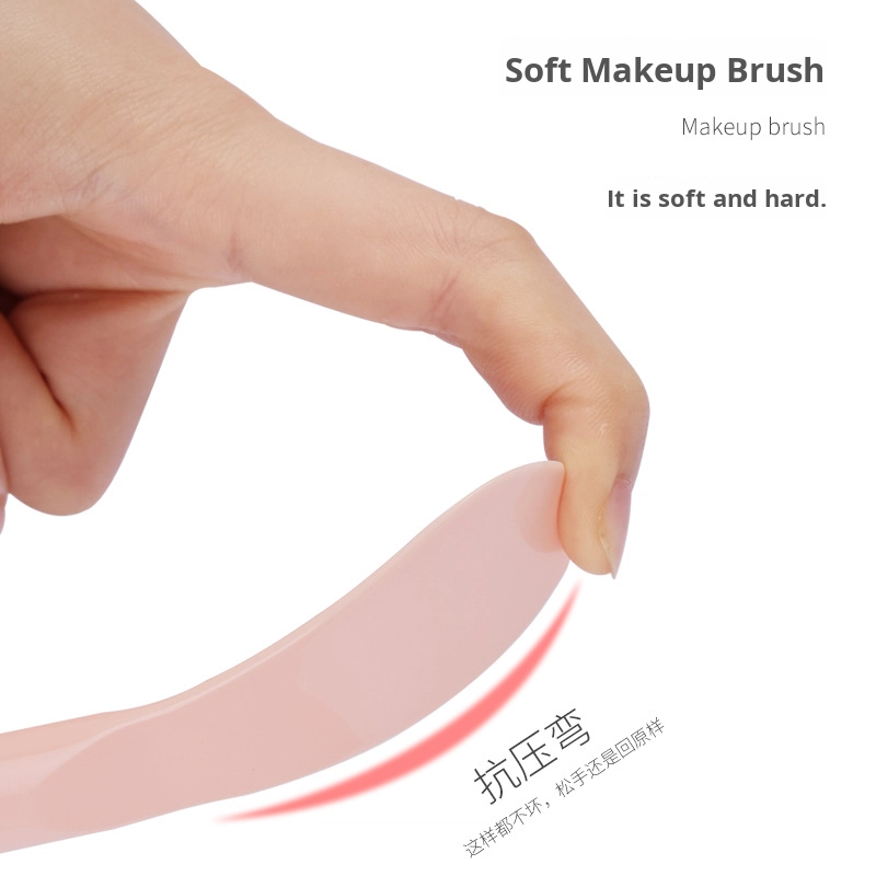 Professional Silicone Dual-Headed Flat Mask Mud Applicator Single Facial Makeup Brush Scraper with Integrated Handle Beauty Tool
