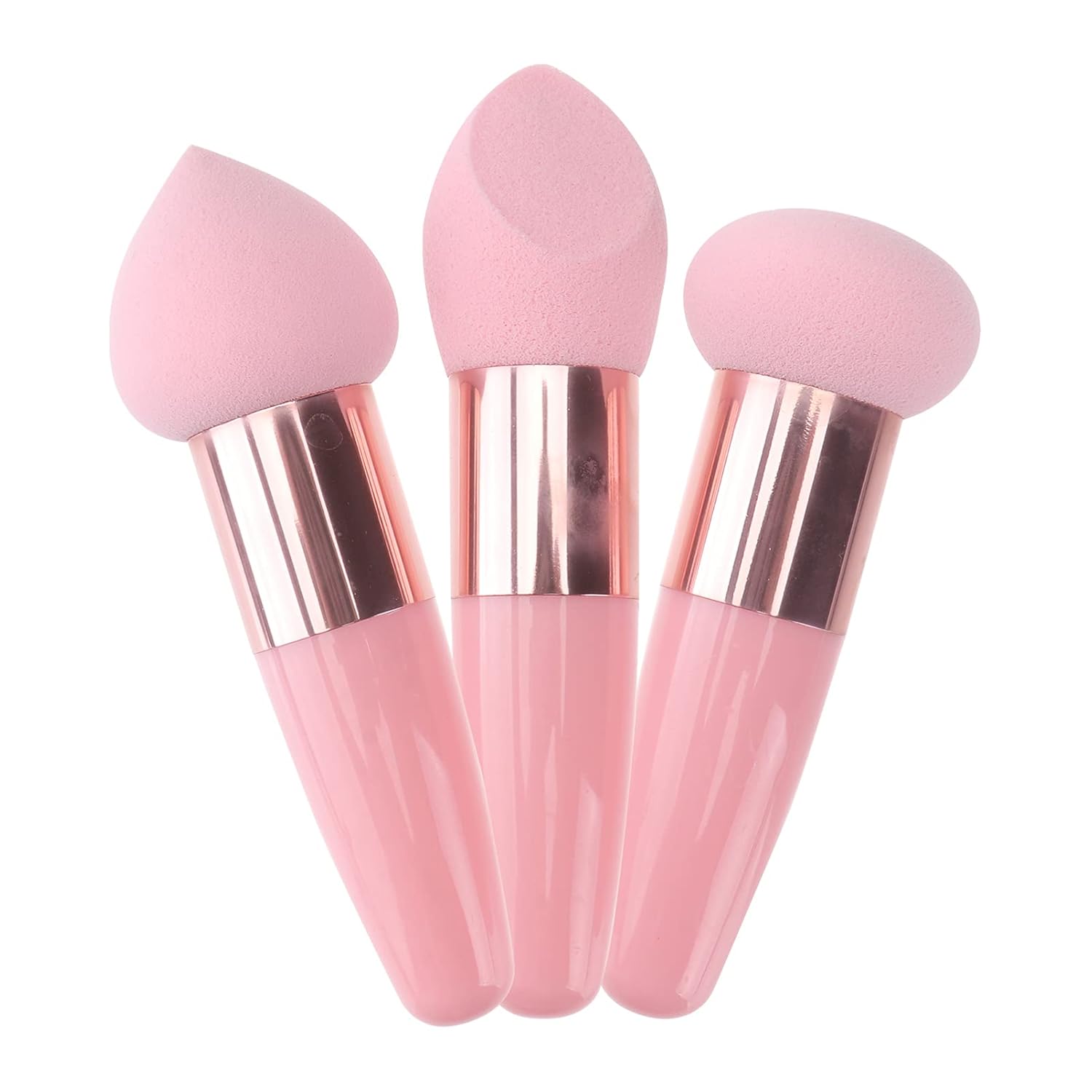 Makeup Sponges Foundation Beauty Blending Wet and Dry Cosmetic Concealer Face Brush Egg Sponge Powder Puff with Handle