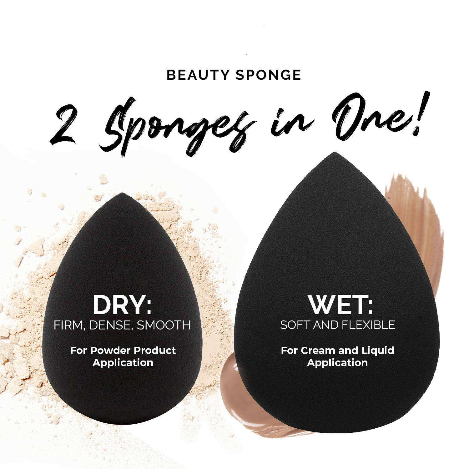 OEM Custom Makeup Sponge Beauty Cosmetic Foundation Makeup Sponge Applicator Puff Soft Make Up Beauty Sponge Blender With Box