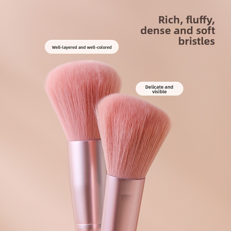 5-Piece Eye Makeup Brush Set with Synthetic Fibre Bristles Plastic Handle Comfortable Grip for Eyeshadow Lip &amp; Blush Application