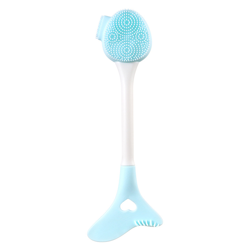 Silicone Face Wash &amp; Mud Mask Brush Dual-Head for Massage Facial Cleansing Lower Lash Makeup Application Eyeliner Use