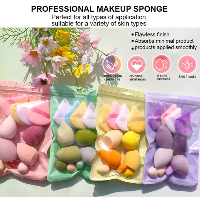 Custom Private Label Super Soft Makeup Sponge Portable Latex Free Beauty Egg Natural Foundation Loose Powder Blender Puff