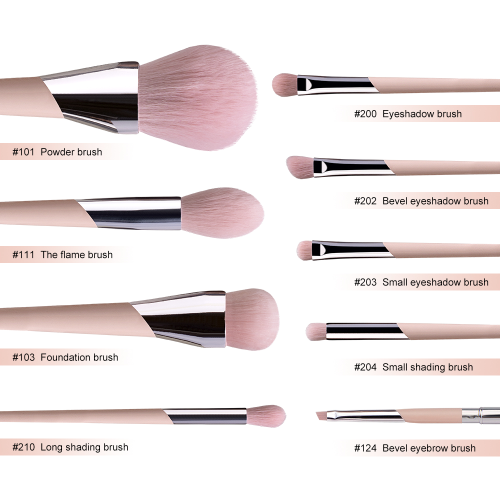 DailyQueen &amp; for Fenty Luxury Pink Blending Eyeshadow Brush Set Professional Makeup Cosmetic with Private Label Used Brush