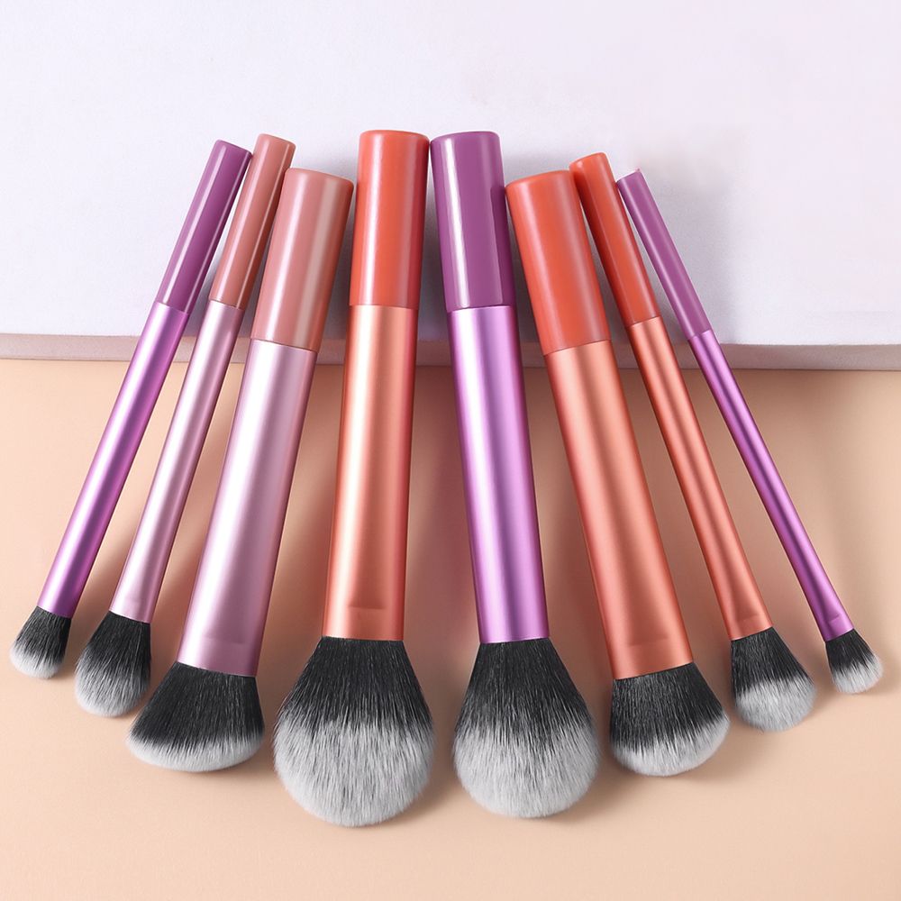 Wholesale Large 8-Piece Powder Makeup Brush Set Super Soft Professional and Cute Handle Concealer Eyeshadow Brush