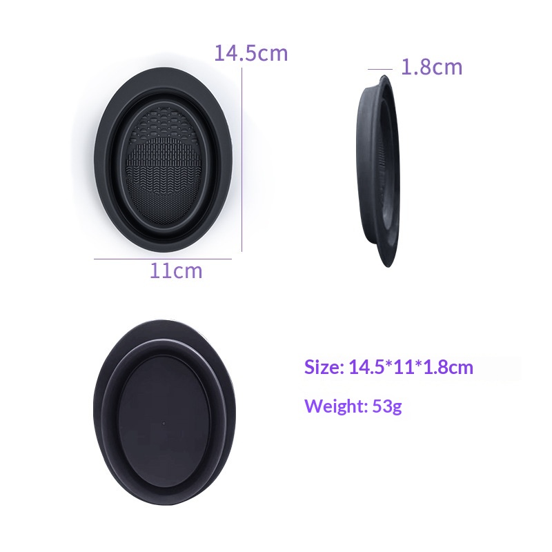 Silicone Cleaning Pad for Makeup Tools Multifunctional Makeup Brush Cleaner Foldable Cleaning Mat Face Mask Bowl for Home Use