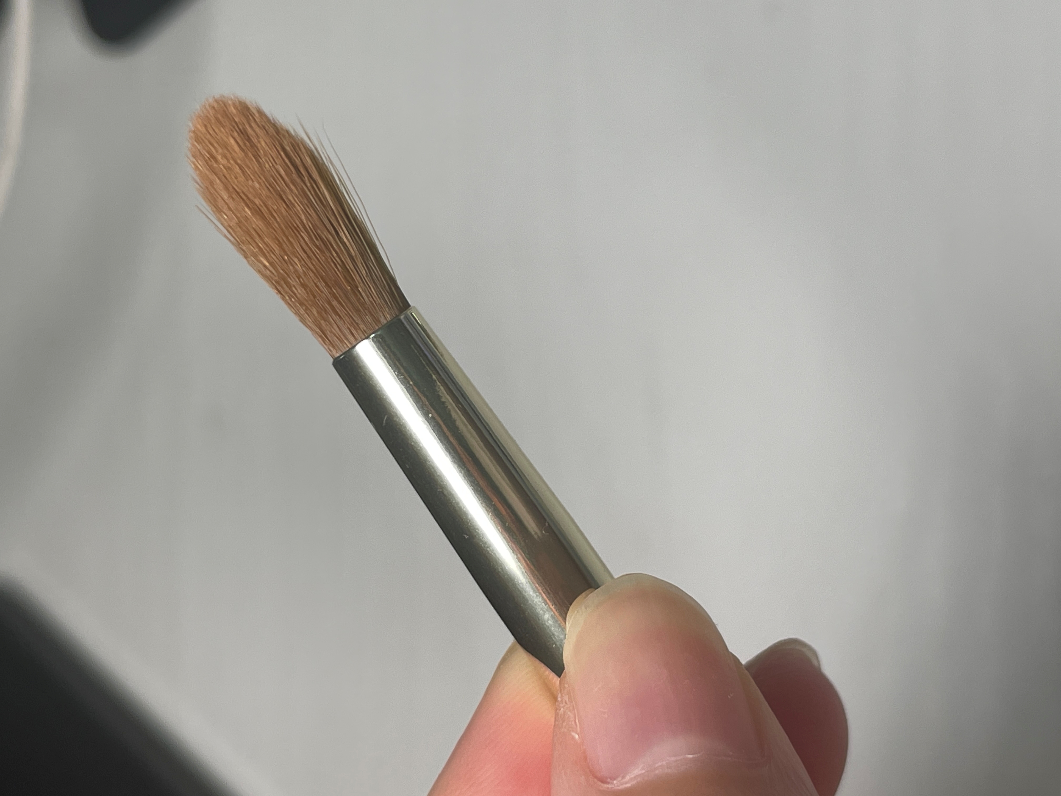 Custom 5-Piece Eye Shadow Makeup Brushes Kit with Wood Handle and Fan Brush by Fine Brown Synthetic Hair for Eyes Makeup