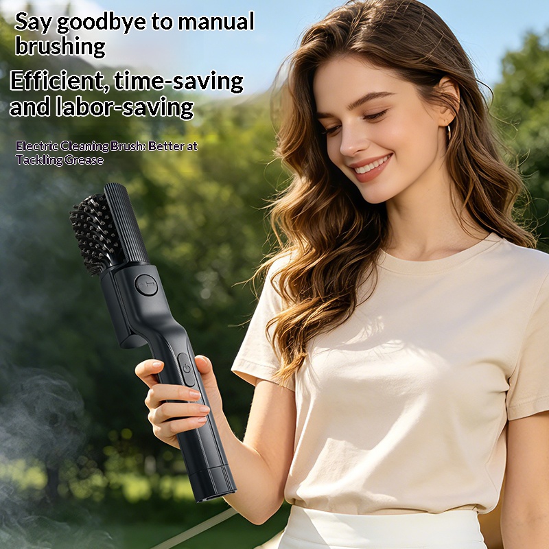 No Bristle Shedding Adjustable Rechargeable Grill Cleaning Brush Cordless Electric Rotary Grill Brush