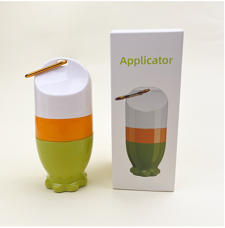 Quick-Apply Beach Sunscreen Tool Portable Mountaineering Buckle Fillable Replaceable Sponge Sunscreen Applicator