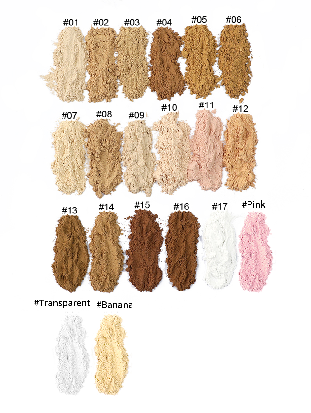 Matte Loose Powder Multi-Color Cosmetic Setting Powder Oil-Control Brightening Concealer Dark Setting Powder