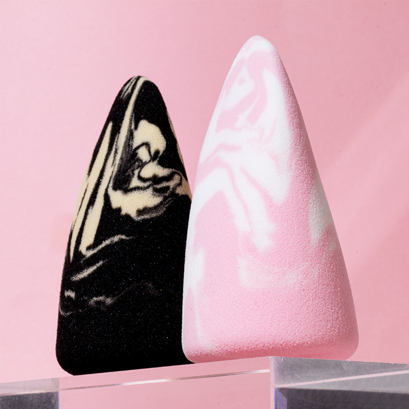 Custom Color Ultra Soft Makeup Sponge OEM Latex Free Marble Waterdrop Beauty Sponge Blender for Foundation Use