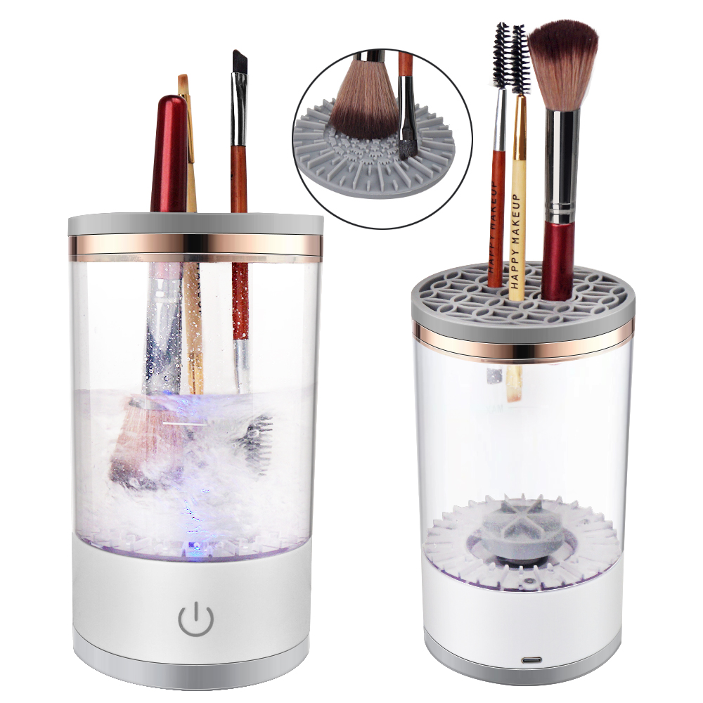 USB Plug ABS Electric Cosmetic Brush Cleaner with Automatic Spinning Fits All Sizes for Commercial &amp; Home Use