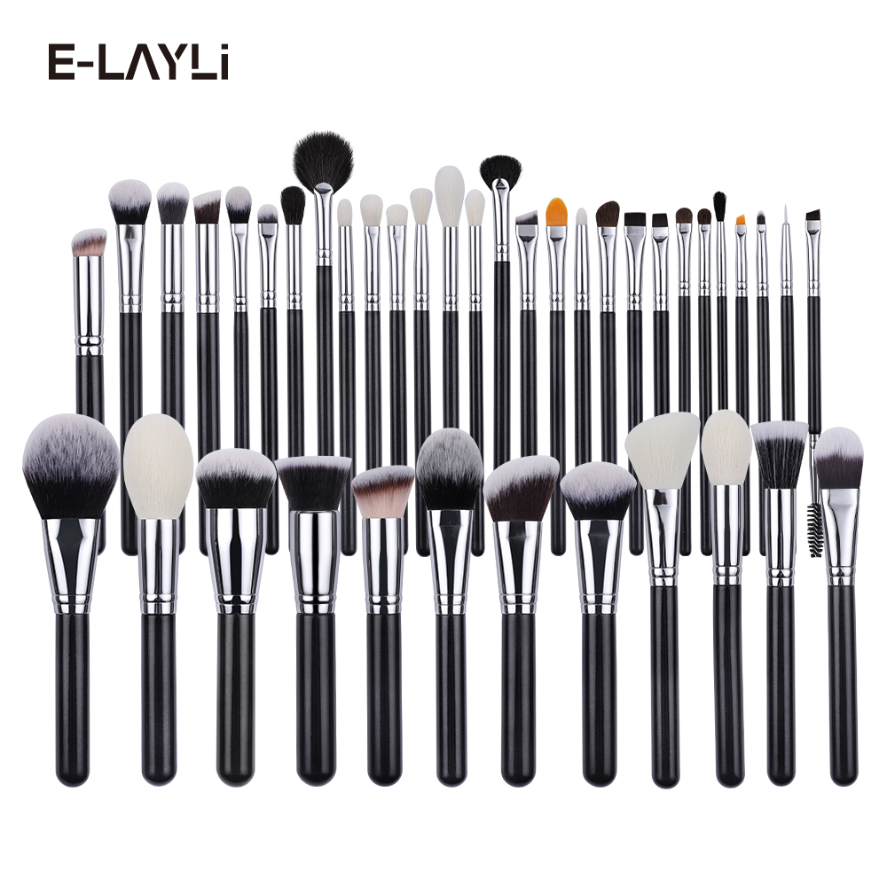 40pcs Face Eye Makeup Brush Set Complete Function Professional for Powder Blush Eye Shadow Blending for Daily Makeup
